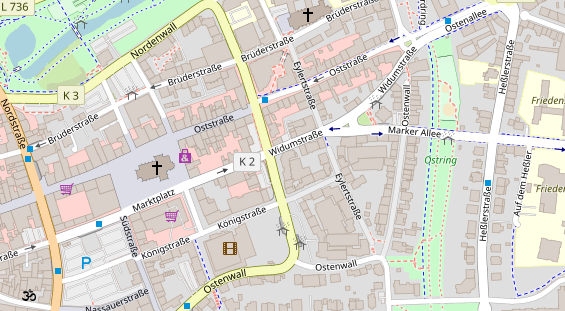 Friseur auf Satellitenbild