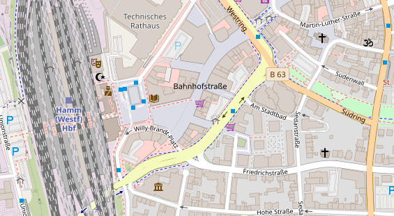 Friseur auf Satellitenbild