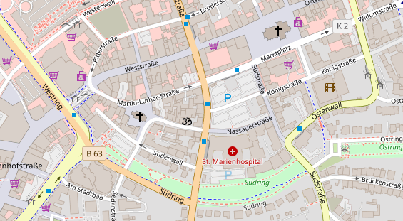 Friseur auf Satellitenbild