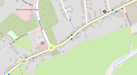 Friseur auf Satellitenbild