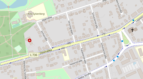 Friseur auf Satellitenbild