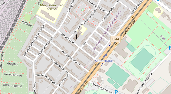 Friseur auf Satellitenbild