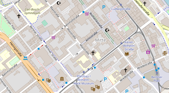 Friseur auf Satellitenbild