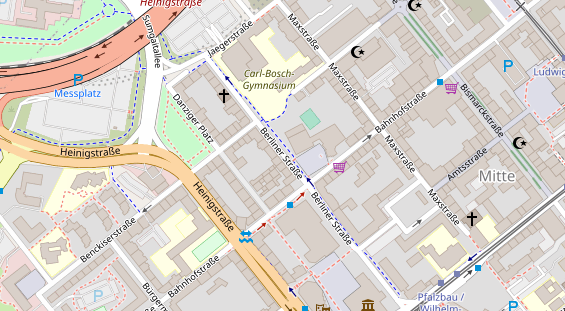 Friseur auf Satellitenbild