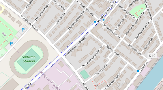 Friseur auf Satellitenbild