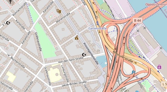 Friseur auf Satellitenbild