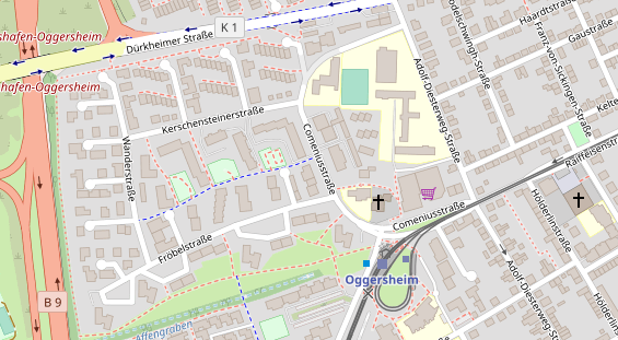 Friseur auf Satellitenbild