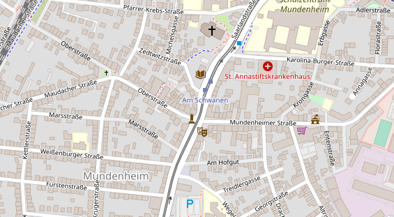 Friseur auf Satellitenbild