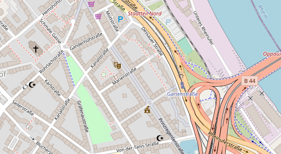 Friseur auf Satellitenbild