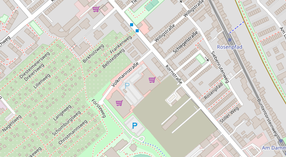 Friseur auf Satellitenbild