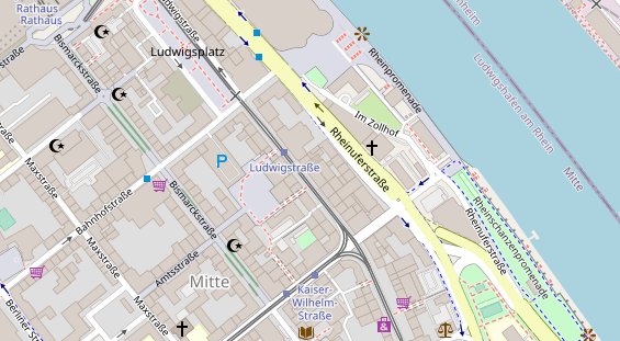 Friseur auf Satellitenbild