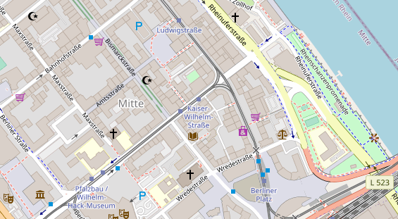 Friseur auf Satellitenbild