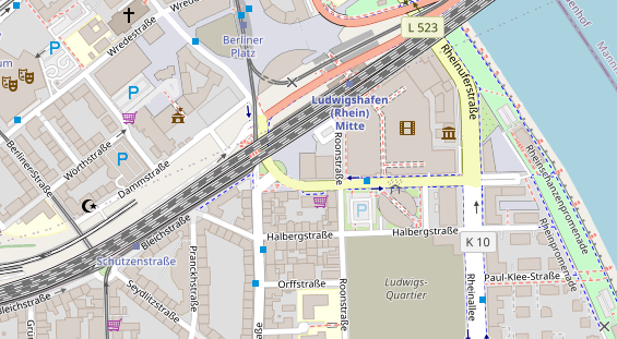 Friseur auf Satellitenbild