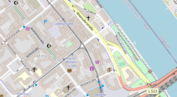 Friseur auf Satellitenbild