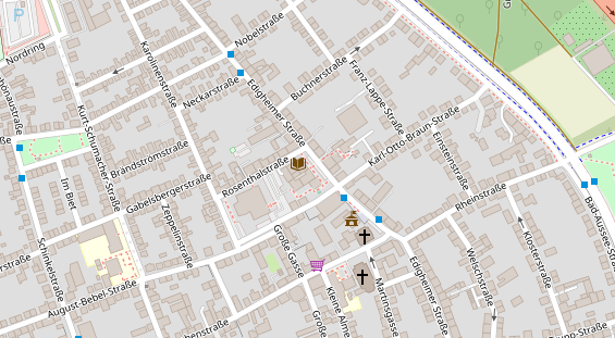 Friseur auf Satellitenbild