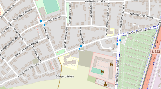 Friseur auf Satellitenbild