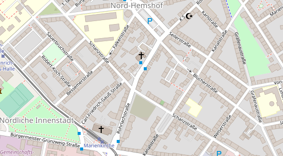 Friseur auf Satellitenbild