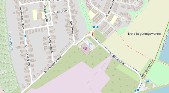 Friseur auf Satellitenbild