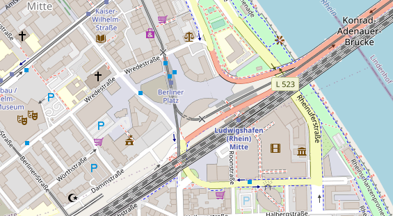 Friseur auf Satellitenbild