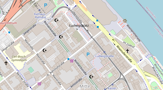 Friseur auf Satellitenbild