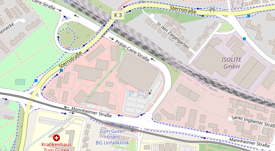 Friseur auf Satellitenbild