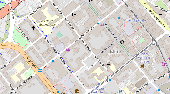 Friseur auf Satellitenbild