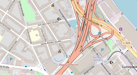 Friseur auf Satellitenbild