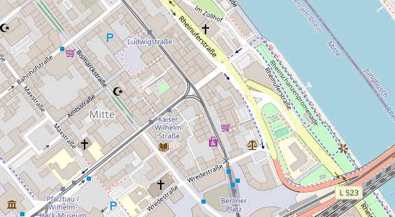 Friseur auf Satellitenbild