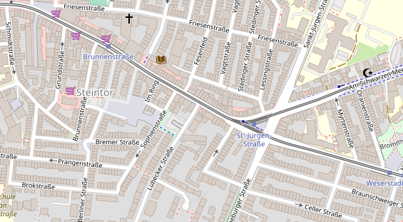 Friseur auf Satellitenbild