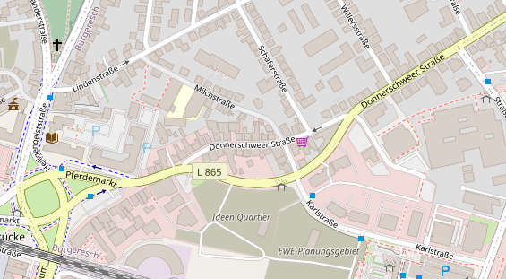 Friseur auf Satellitenbild