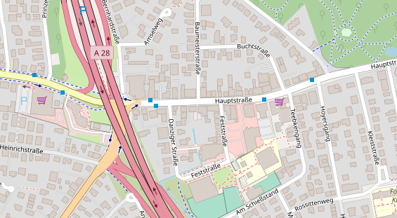 Friseur auf Satellitenbild