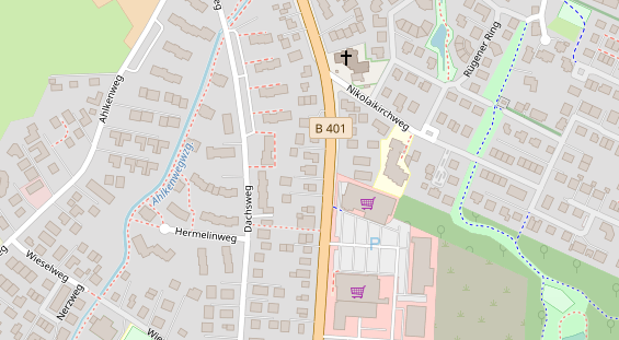 Friseur auf Satellitenbild