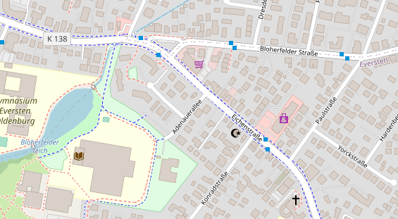 Friseur auf Satellitenbild