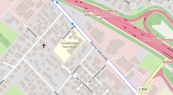 Friseur auf Satellitenbild