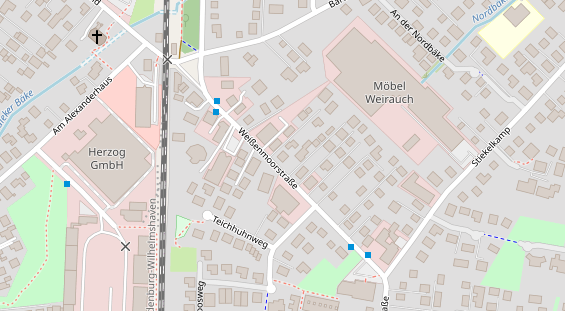 Friseur auf Satellitenbild