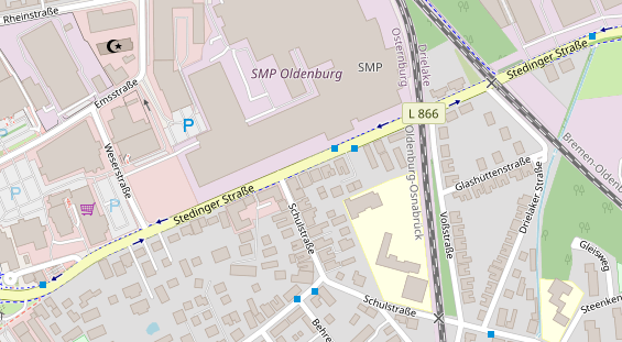 Friseur auf Satellitenbild