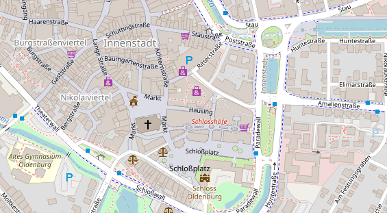 Friseur auf Satellitenbild