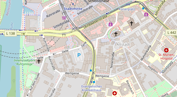 Friseur auf Satellitenbild