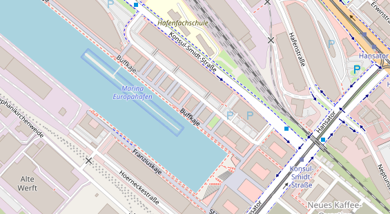 Friseur auf Satellitenbild