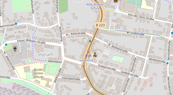 Friseur auf Satellitenbild