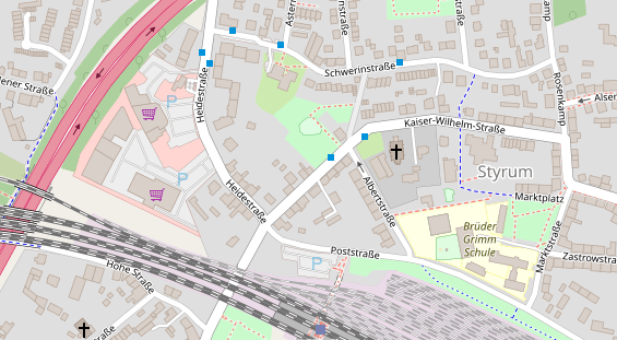 Friseur auf Satellitenbild