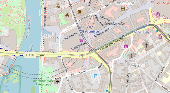 Friseur auf Satellitenbild