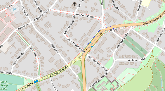 Friseur auf Satellitenbild