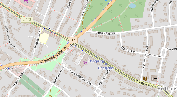 Friseur auf Satellitenbild