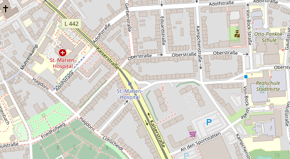 Friseur auf Satellitenbild