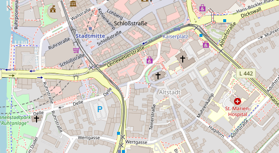 Friseur auf Satellitenbild