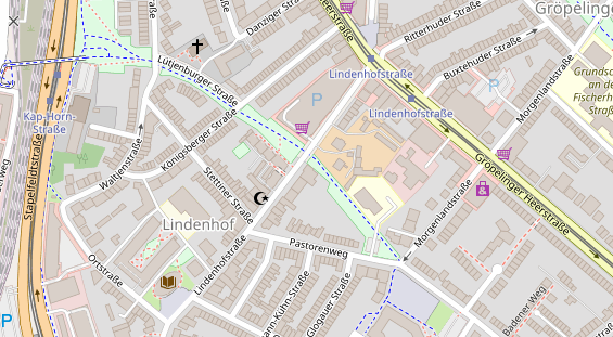 Friseur auf Satellitenbild