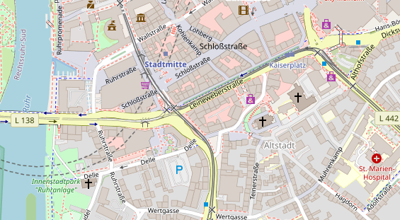 Friseur auf Satellitenbild