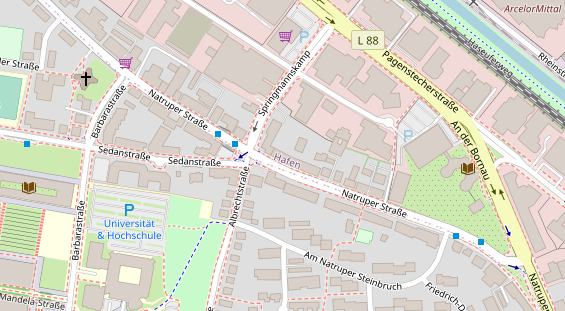 Friseur auf Satellitenbild