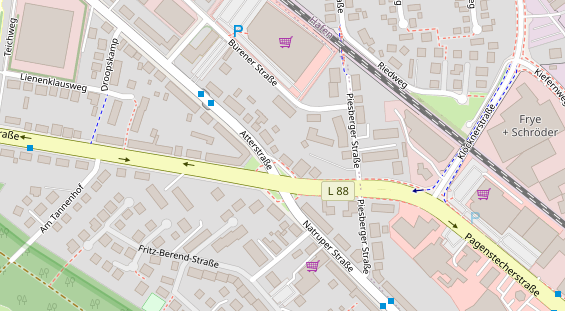 Friseur auf Satellitenbild